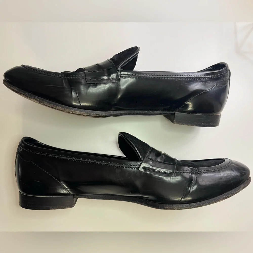 Rag & Bone Black Patent Leather and Suede Dina Penny Loafers EU 37.5 US 7 Classy